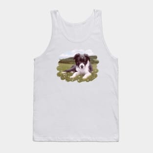 Border Collie Painting Tank Top